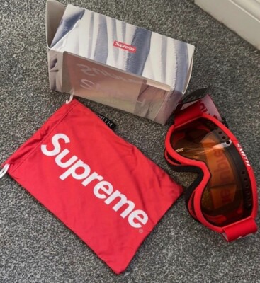 FW15 Supreme x Smith Cariboo Otg Ski Google Red goggles Built In