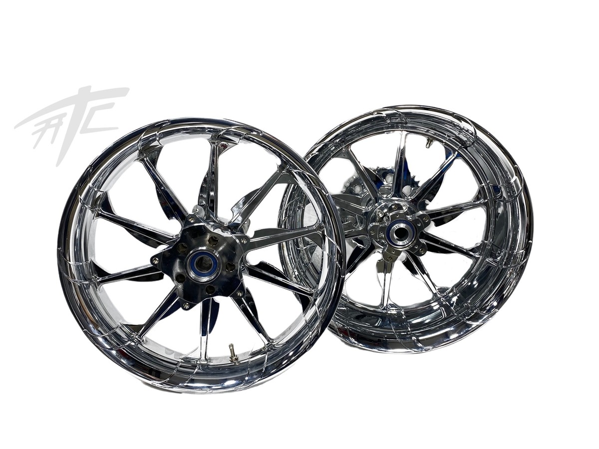 NINJA STOCK SIZE CHROME TORNADO WHEELS 2012-2020 KAWASAKI NINJA ZX