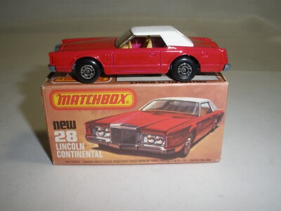 Matchbox Superfast Lincoln Continental #28 with box | eBay