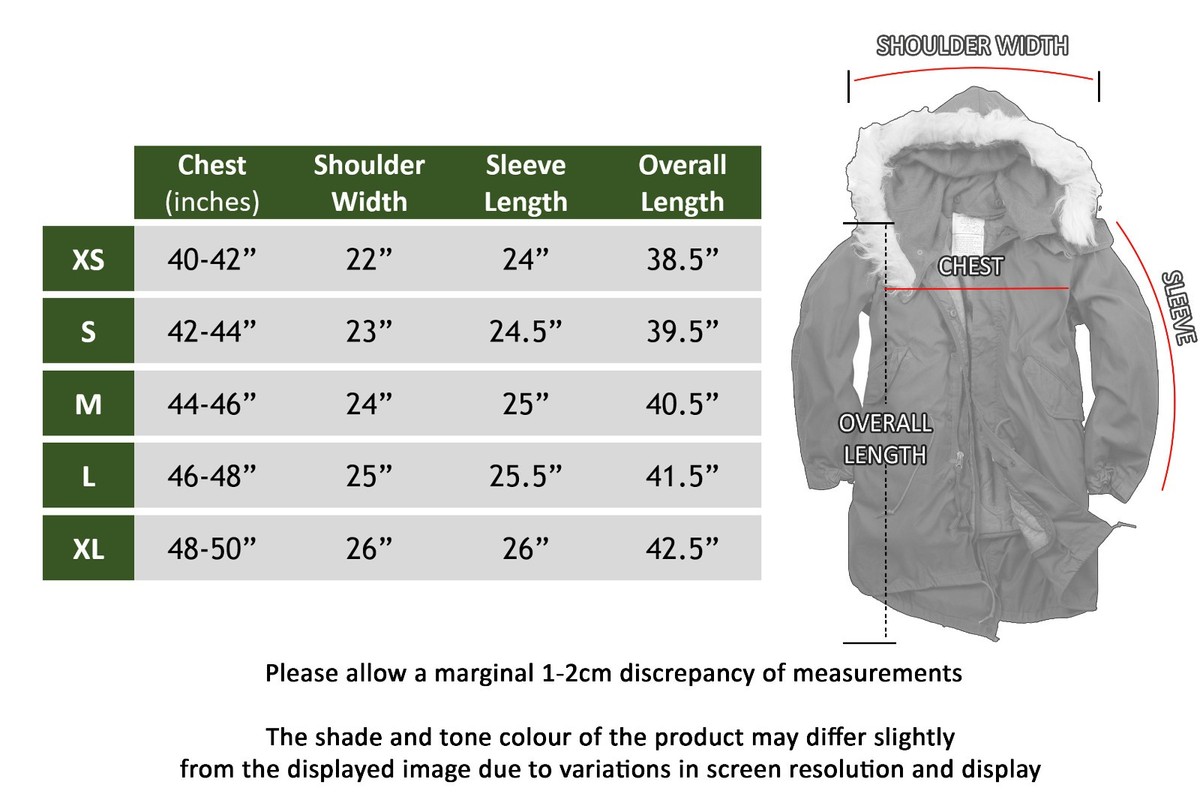 Fishtail Parka Army Genuine US M65 Original Winter Lined Hooded