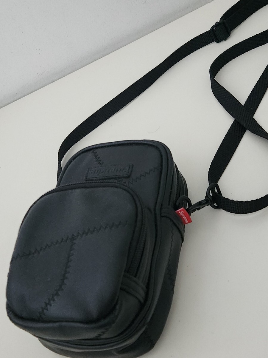 FW19 Supreme Patchwork Cowhide Leather black shoulder bag | eBay