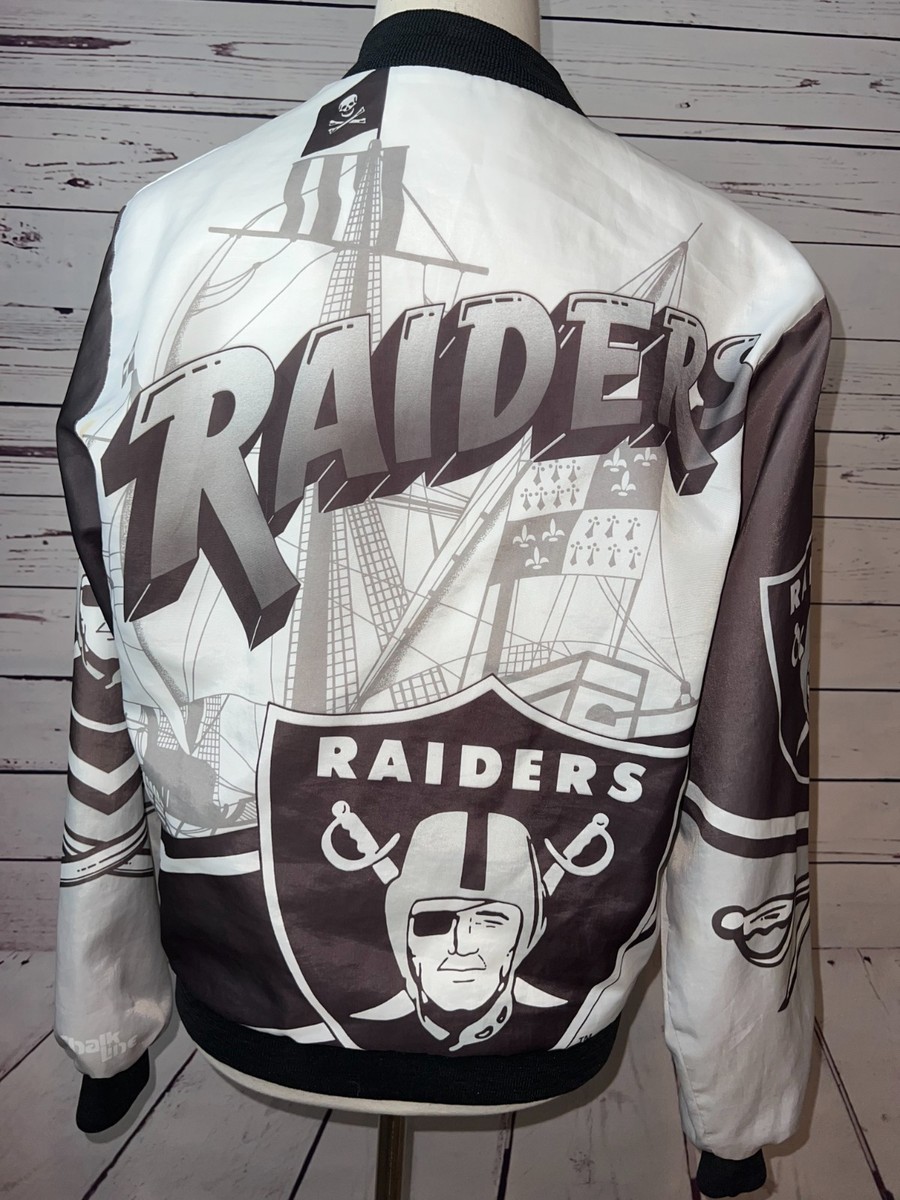 Chalk Line Los Angeles Las Vegas Raiders Oakland Satin Jacket XL