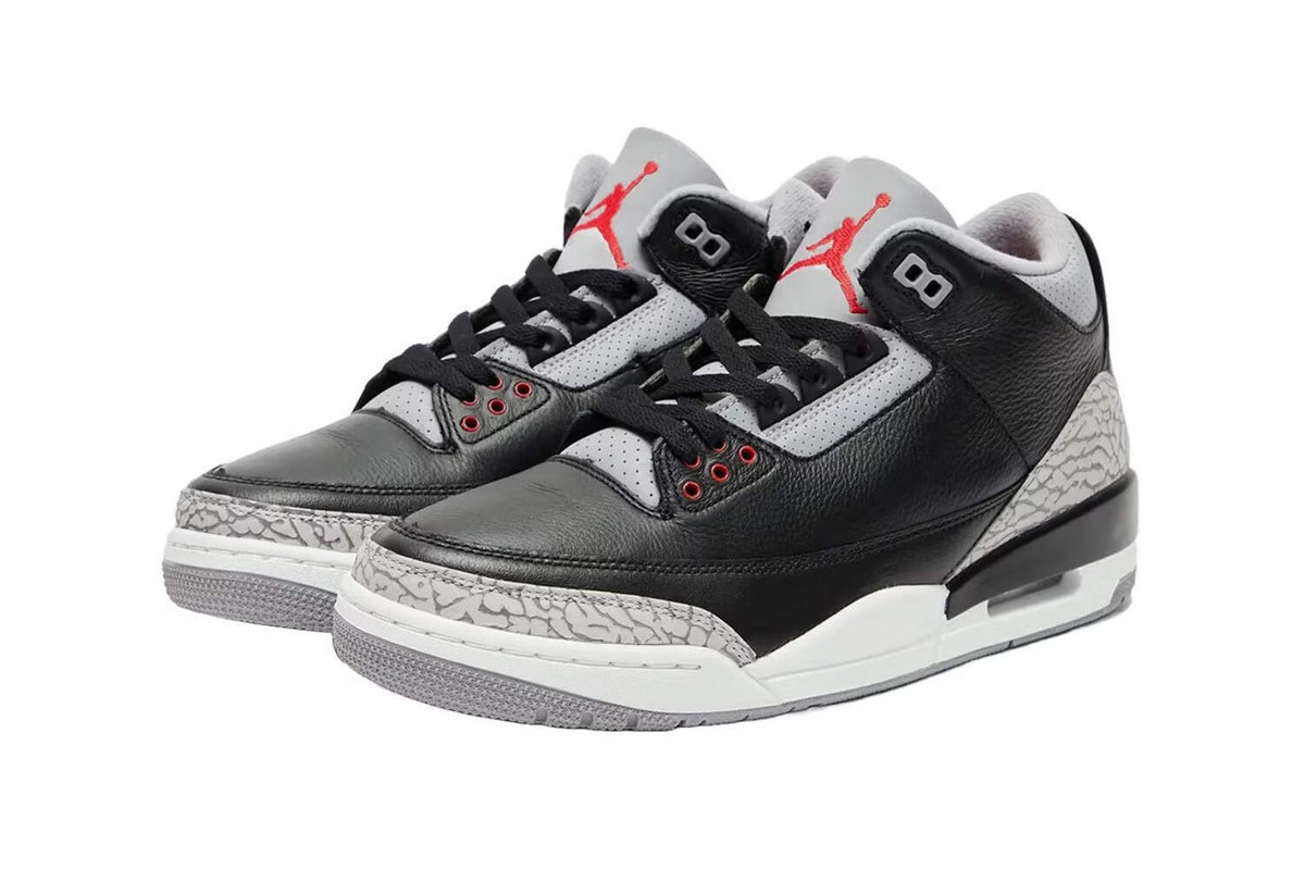 DN3707 010 Air Jordan 3 Retro Black Cement Reimagined (2024) | eBay