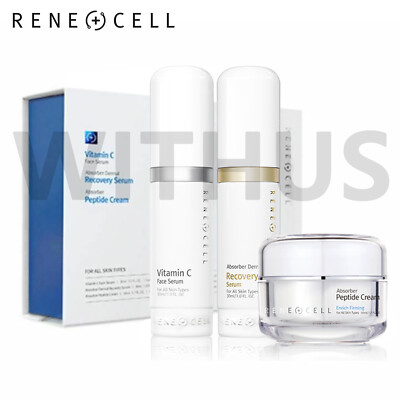 Renecell Vitamin C 3pcs Set Face Serum Recovery Peptide Cream Anti