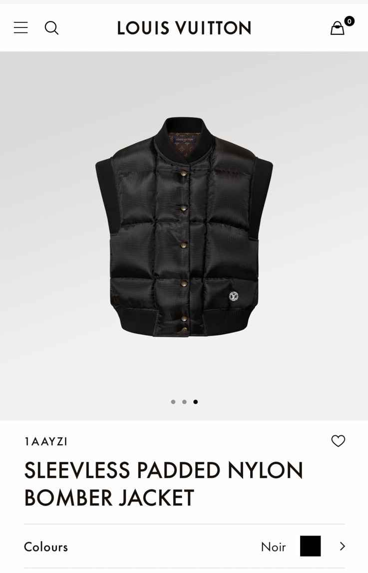 Authentic Louis Vuitton Women's Vest Puff Sleeveless Jacket FR36