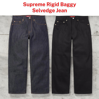 Supreme Rigid Baggy Selvedge Jean 25SS week1 Rigid Black / Indigo