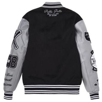 Men's PELLE PELLE WORLD FAMOUS VARSITY WOOL / LEATHER JACKET IN