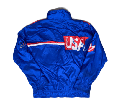 Adidas Men's Vintage 80s USA Olympics Retro Windbreaker Track