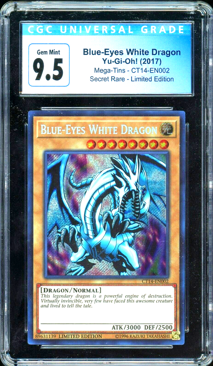 Yugioh PSA 9.5 Blue-Eyes White Dragon Secret RARE 1st Edition CT14