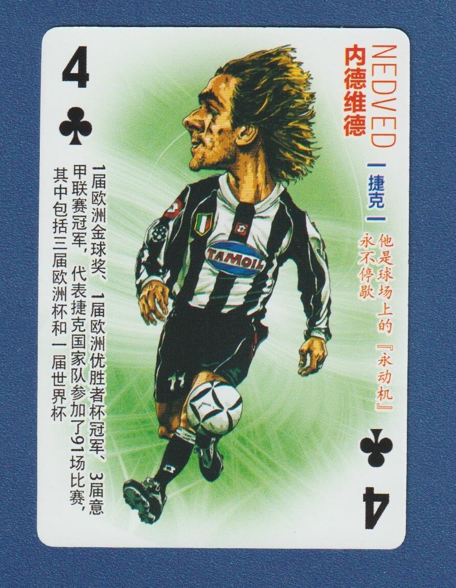 PAVEL NEDVED World Soccer Stars Cartoon Portraits Playing Card #4