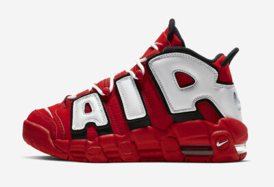 Nike Air More Uptempo GS Bulls Hoop Pack University Red White
