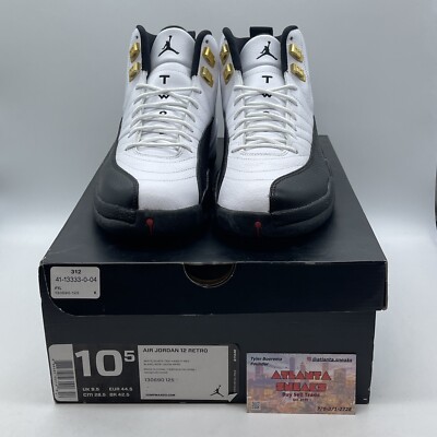Size 10.5 - Jordan 12 Retro taxi release 2013 Black White Leather