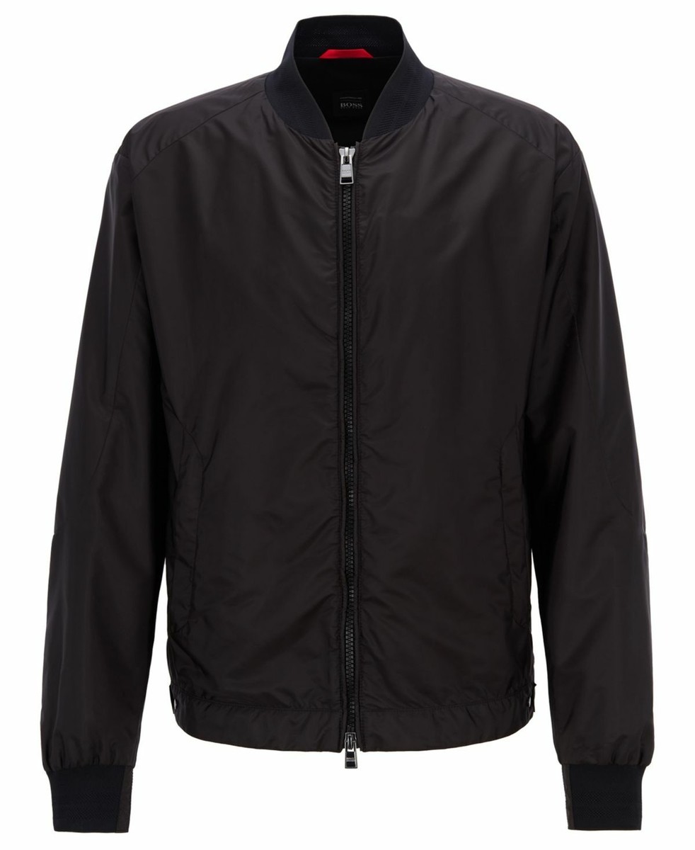 New Hugo Boss Porsche design black windbreaker bomber jacket coat