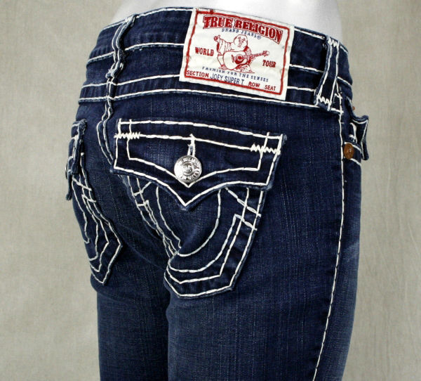 True Religion Jeans Women's Joey Super T DUSTY SKIES dark wash