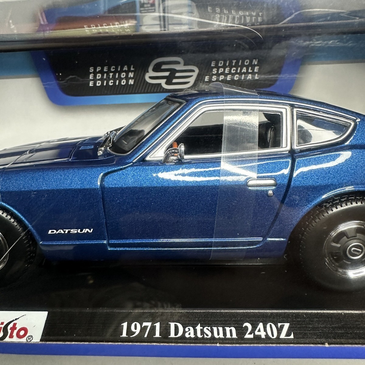 New MAISTO 1971 Datsun 240Z BLUE Special Limited Edition 1/18