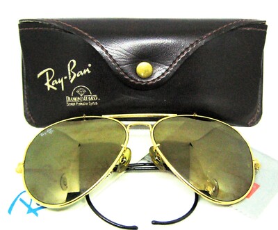 Ray-Ban USA B&L Diamond Hard Aviator Outdoorsman 62mm W1508