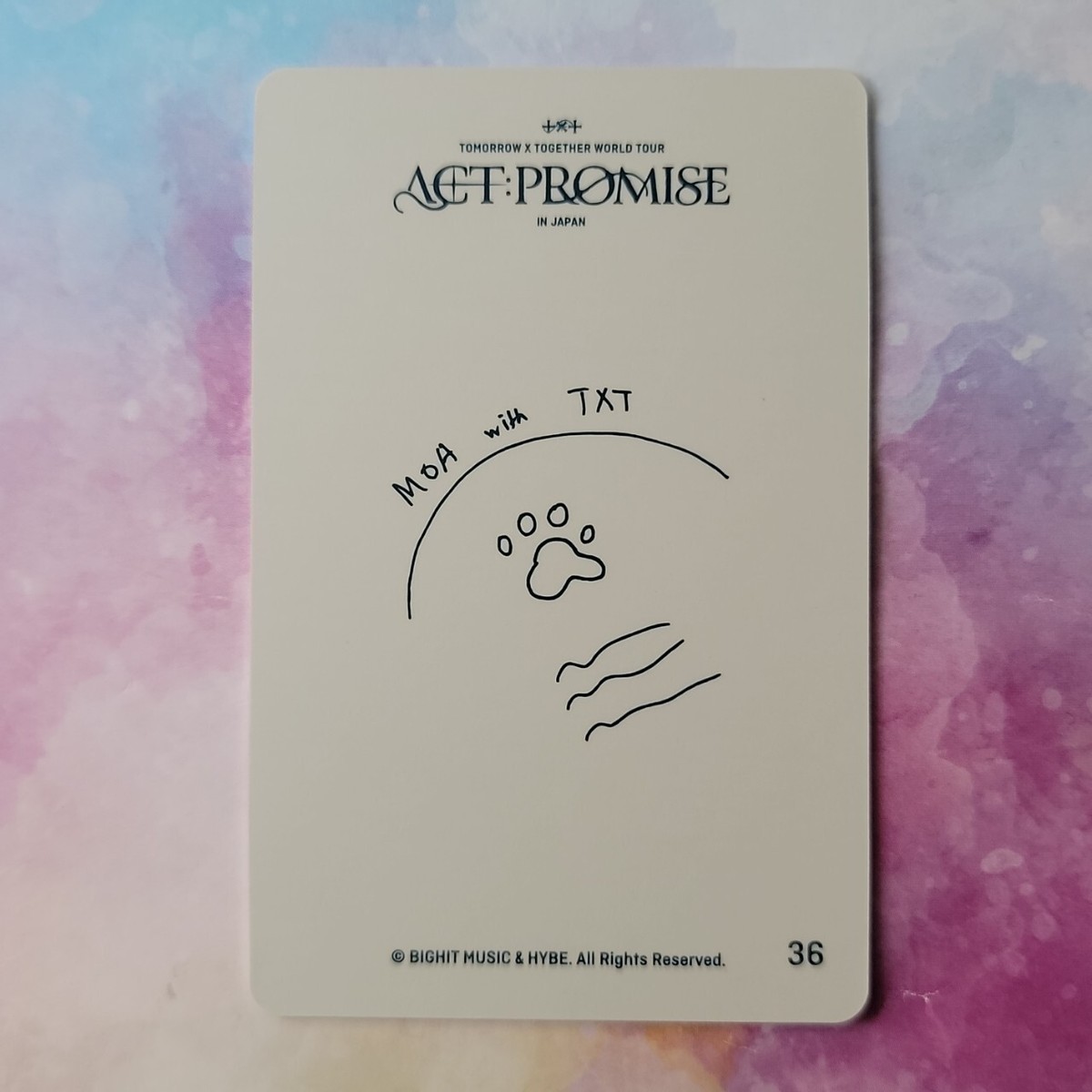TOMORROW X TOGETHER ACT : PROMISE IN JAPAN MINI PHOTO CARD TXT