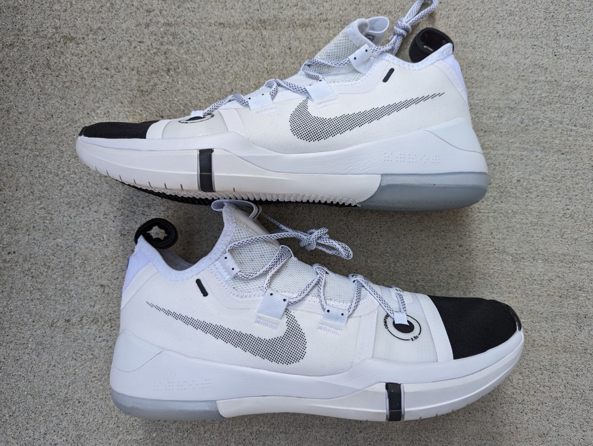 DS NIKE AIR ZOOM KOBE AD 2018 WHITE BLACK TOE sz 9 dunk mamba viii