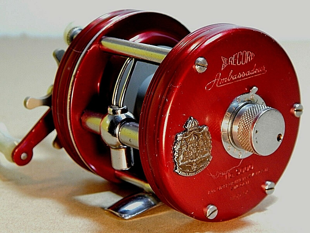 52 Vintage Record AMBASSADEUR 5000 Mod.SG baitcasting reel in box+