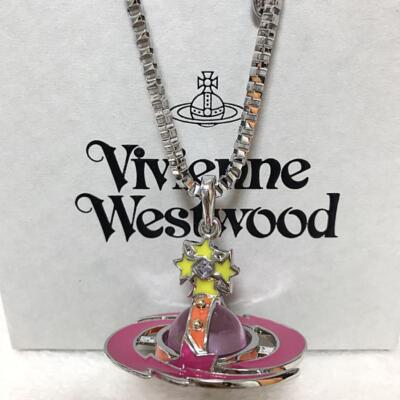 Vivienne Westwood Shooting Star Small Orb Necklace Pink Star IN