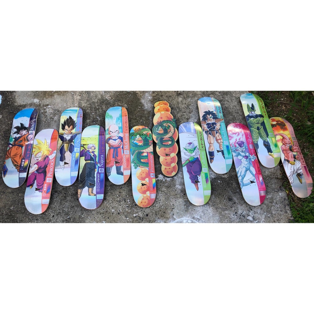 Dragon Ball Z X Primitive Skateboards Licensed Original 12 Decks