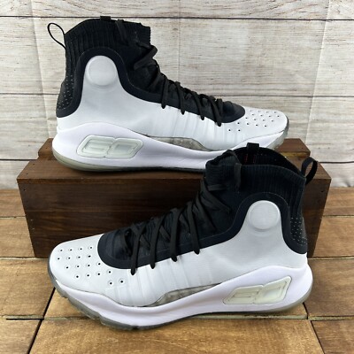 🏀Under Armour Curry 4 Black White Basketball Shoe 1298306-007