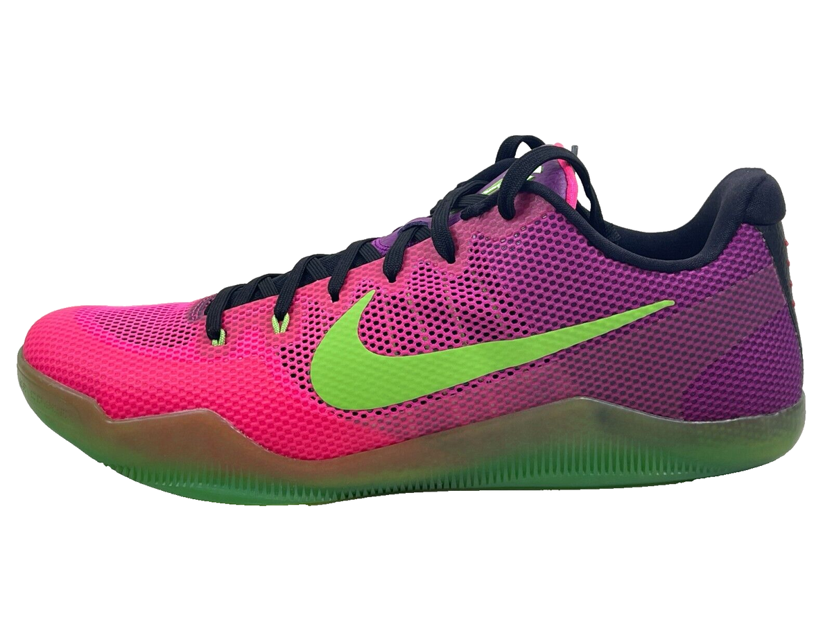 Nike Kobe 11 EM Low Mambacurial Pink Green 836183-635 Size 13 New