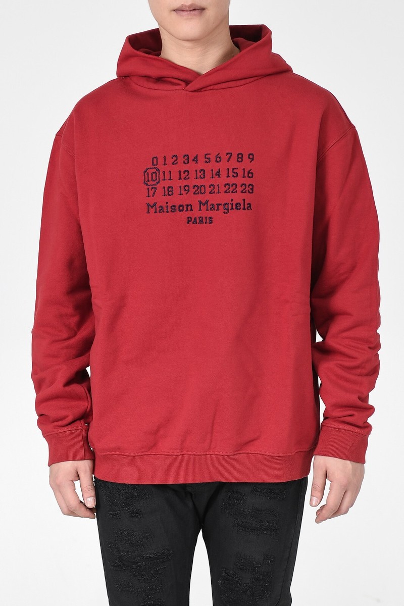 Maison Martin Margiela Made in Italy Logo Red Oversized Mens