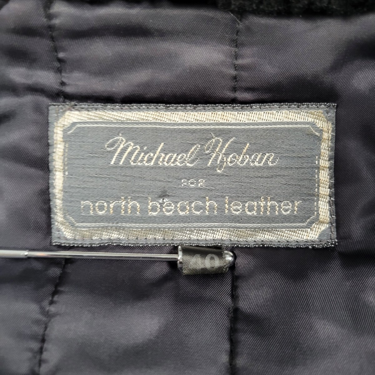 Vintage Michael Hoban North Beach Leather Jacket Men 40 Black Sun