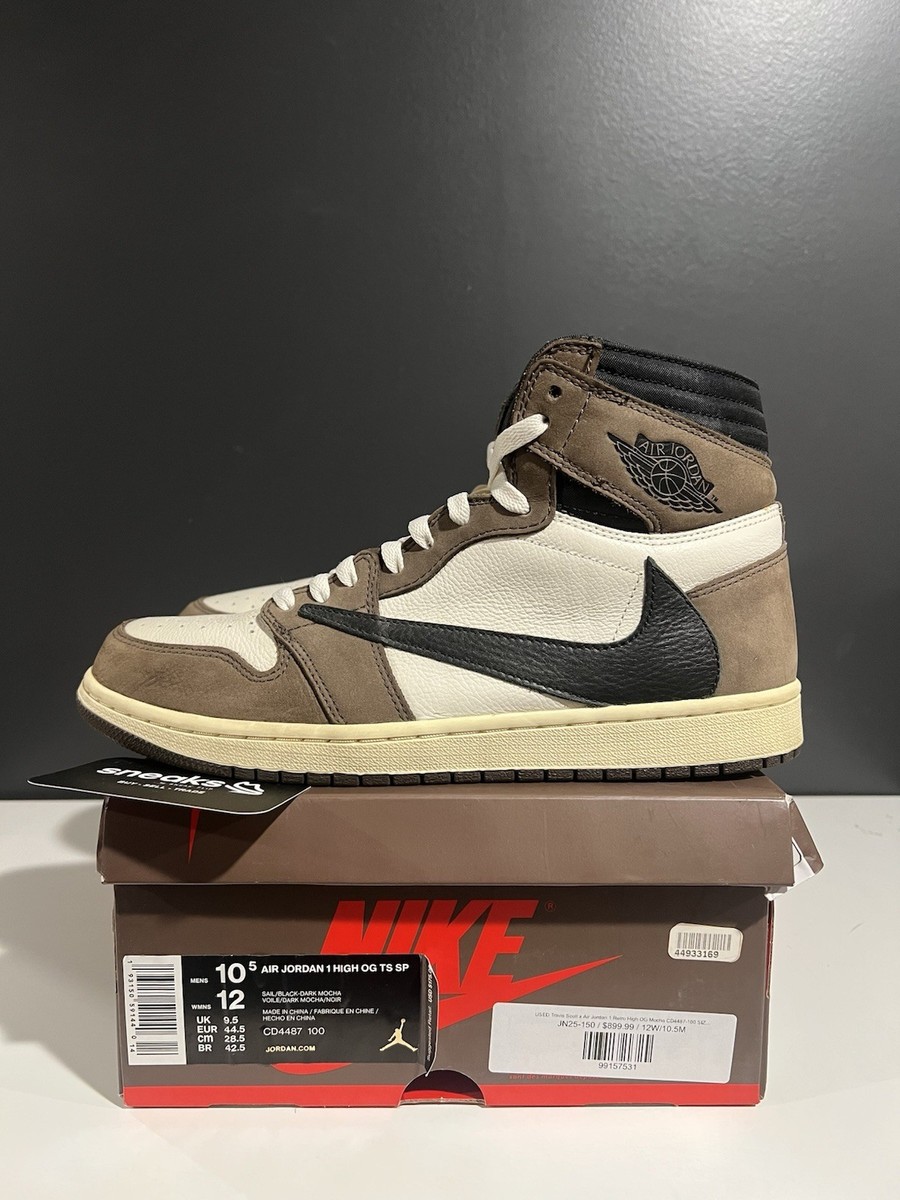 USED Travis Scott x Air Jordan 1 Retro High OG Mocha CD4487-100