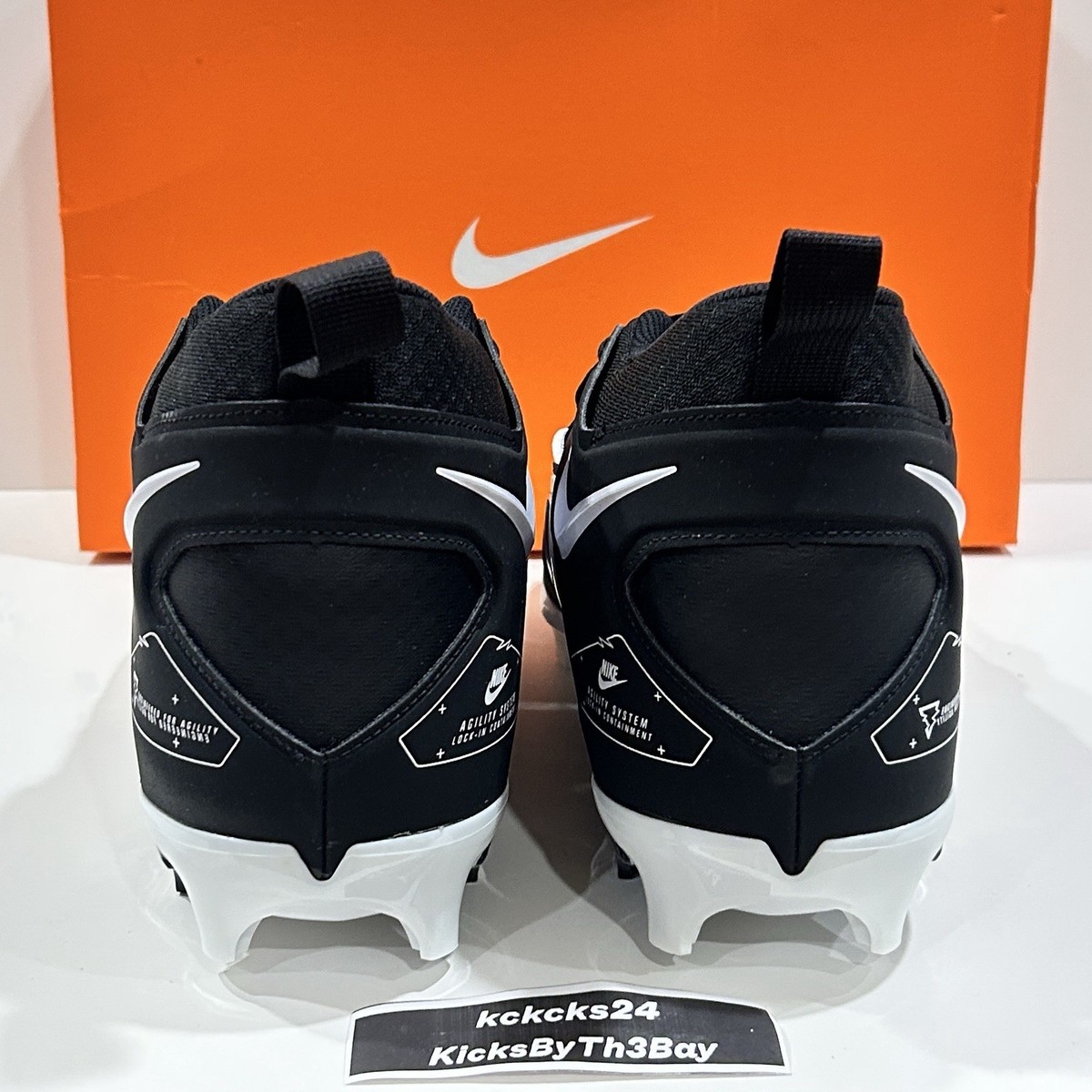 Size 16 WIDE Nike Alpha Menace Pro 3 Mid Football Cleats Black