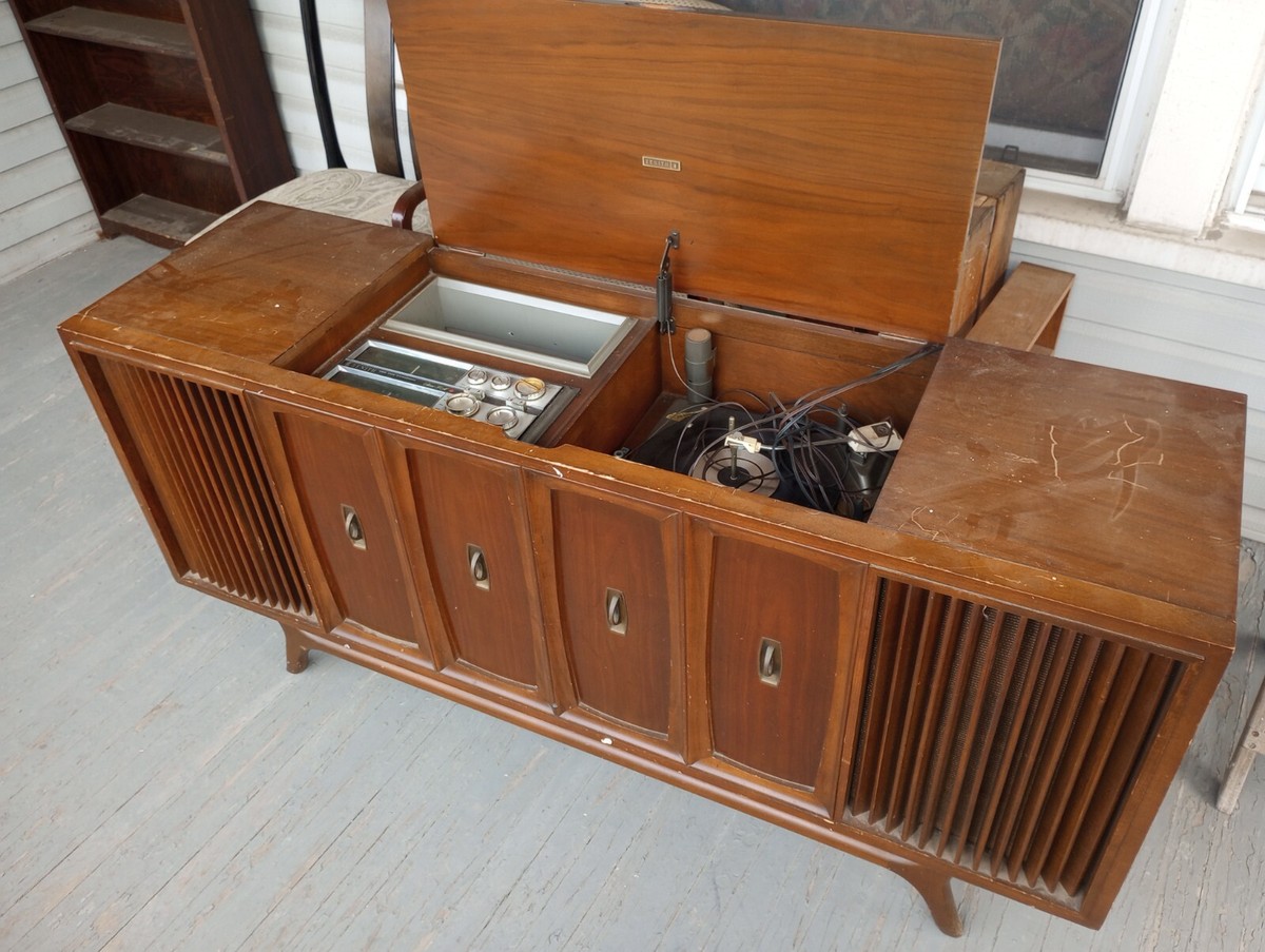 Vintage 1966 ZENITH MN2608 Stereo Console Credenza Record Player