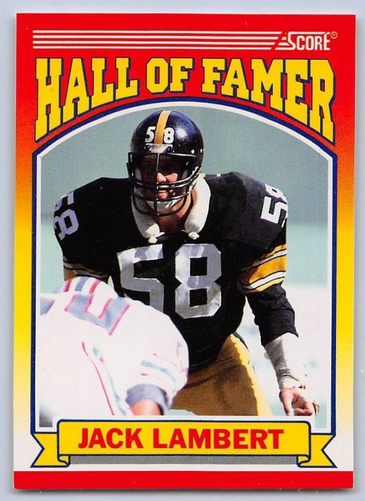 1990 JACK LAMBERT - Score HALL OF FAME Football Card # 598
