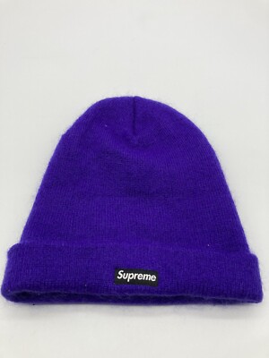 Supreme NY Mohair Wool Beanie Purple Box Logo Rare! | eBay