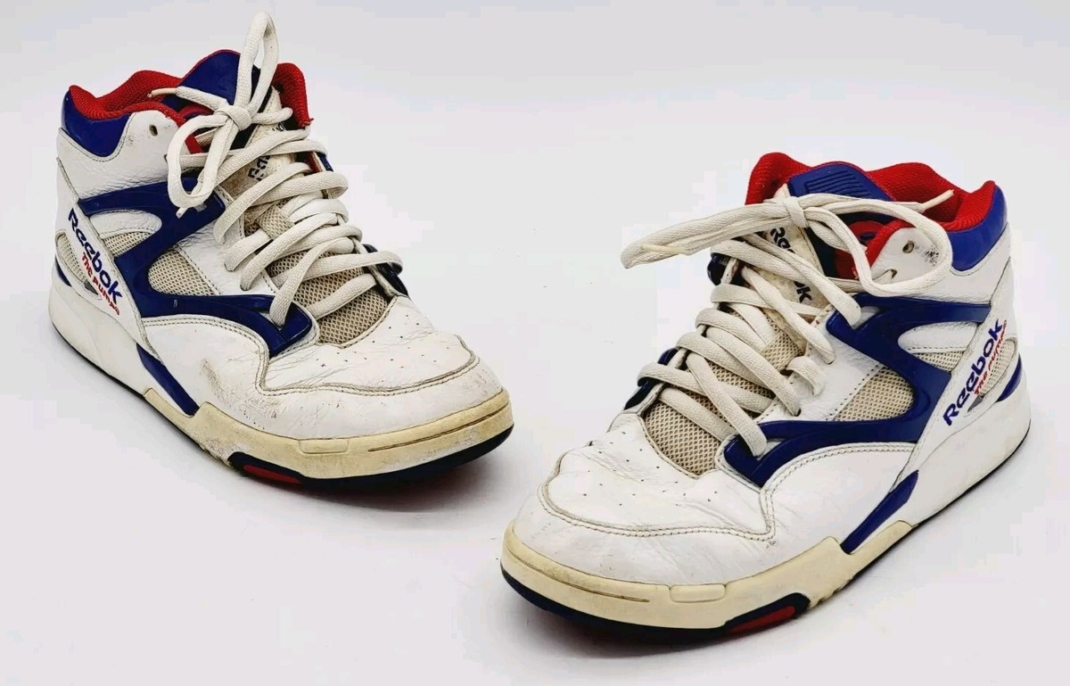 Reebok The Pump Limited Edition White Blue Shoes Mens Size 9.5US