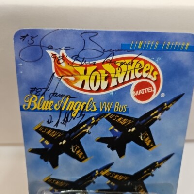Hot Wheels Limited Edition Blue Angels VW Bus With Case Signed By