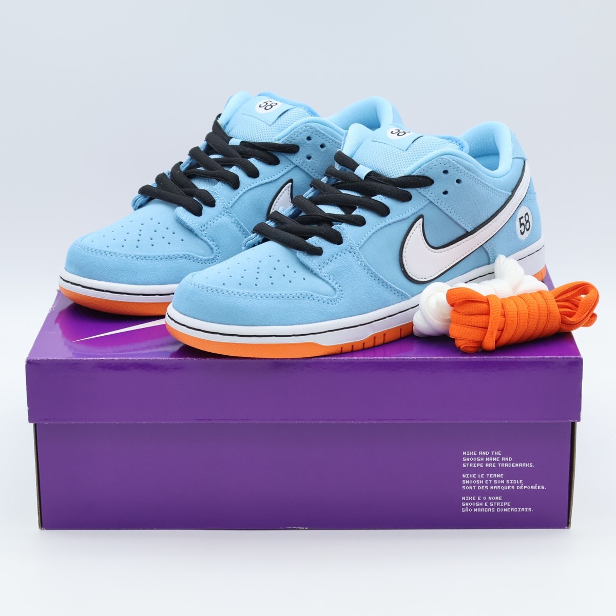 BQ6817-401 Nike SB Dunk Low Club 58 Gulf Racing Blue Chill Safety