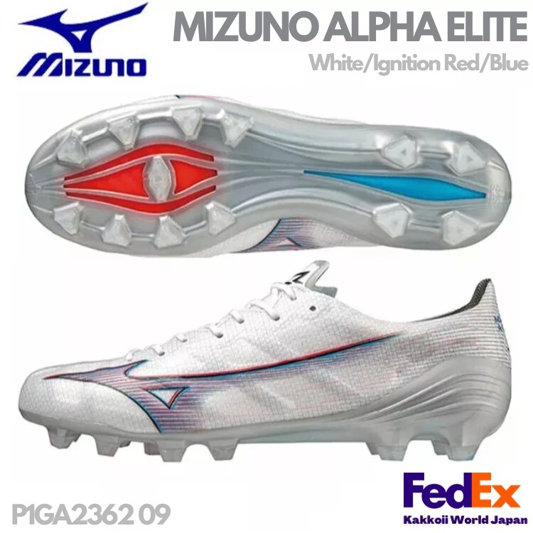 MIZUNO Soccer Cleats Mizuno Alpha ELITE P1GA2362 09 White/Ignition