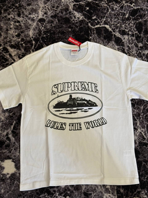 Supreme x Corteiz rules the world T-shirt White Size L | eBay