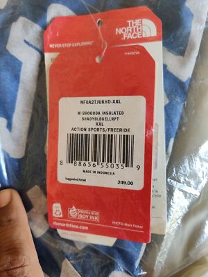 THE NORTH FACE MEN'S BROGODA INSULATED SNOW SKI JACKET SHADY BLUE