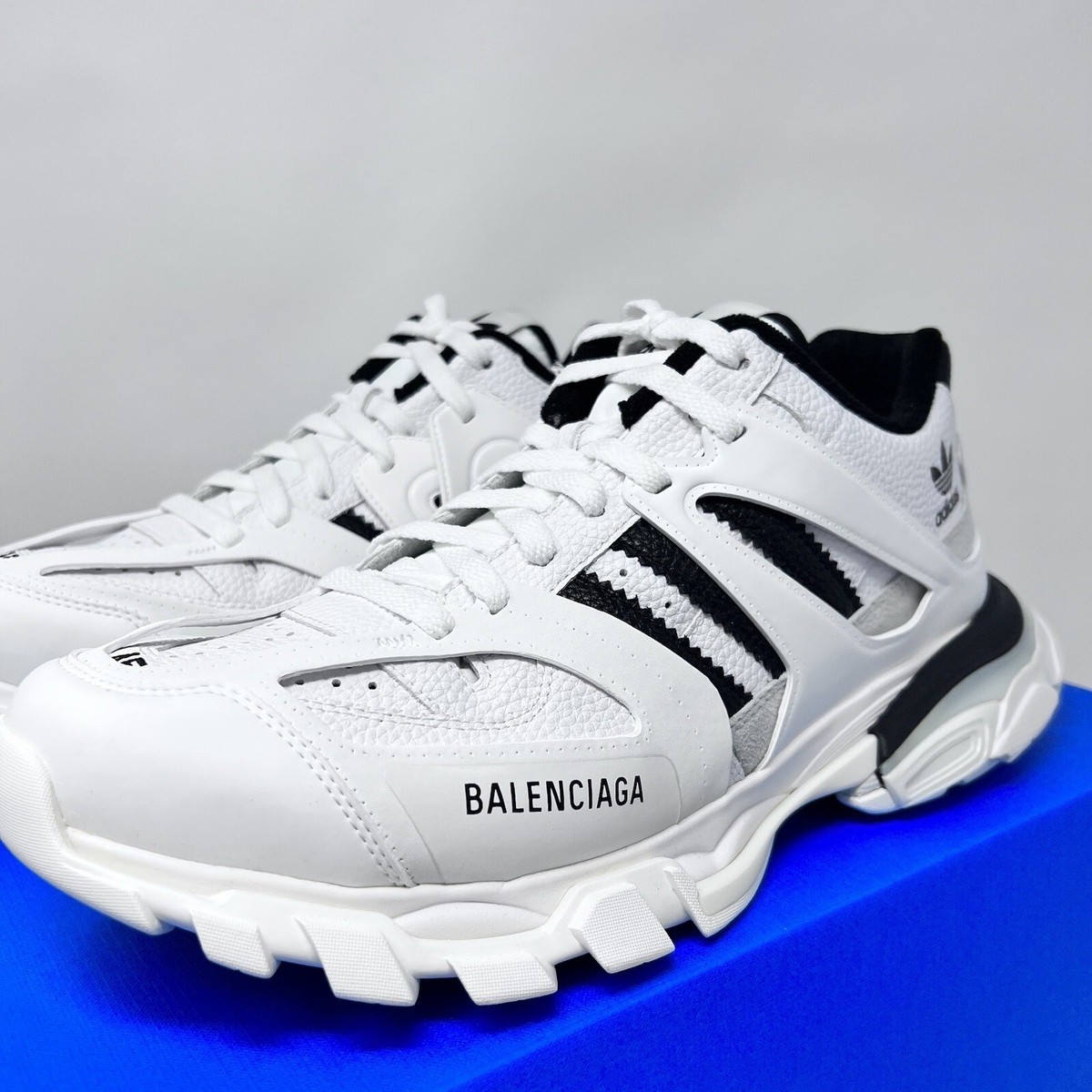 Size 12 - Adidas x Balenciaga Track Sneaker White Black for sale