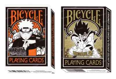 Naruto Dragonball Z Bicycle Playing Cards set of 2 Trump poker