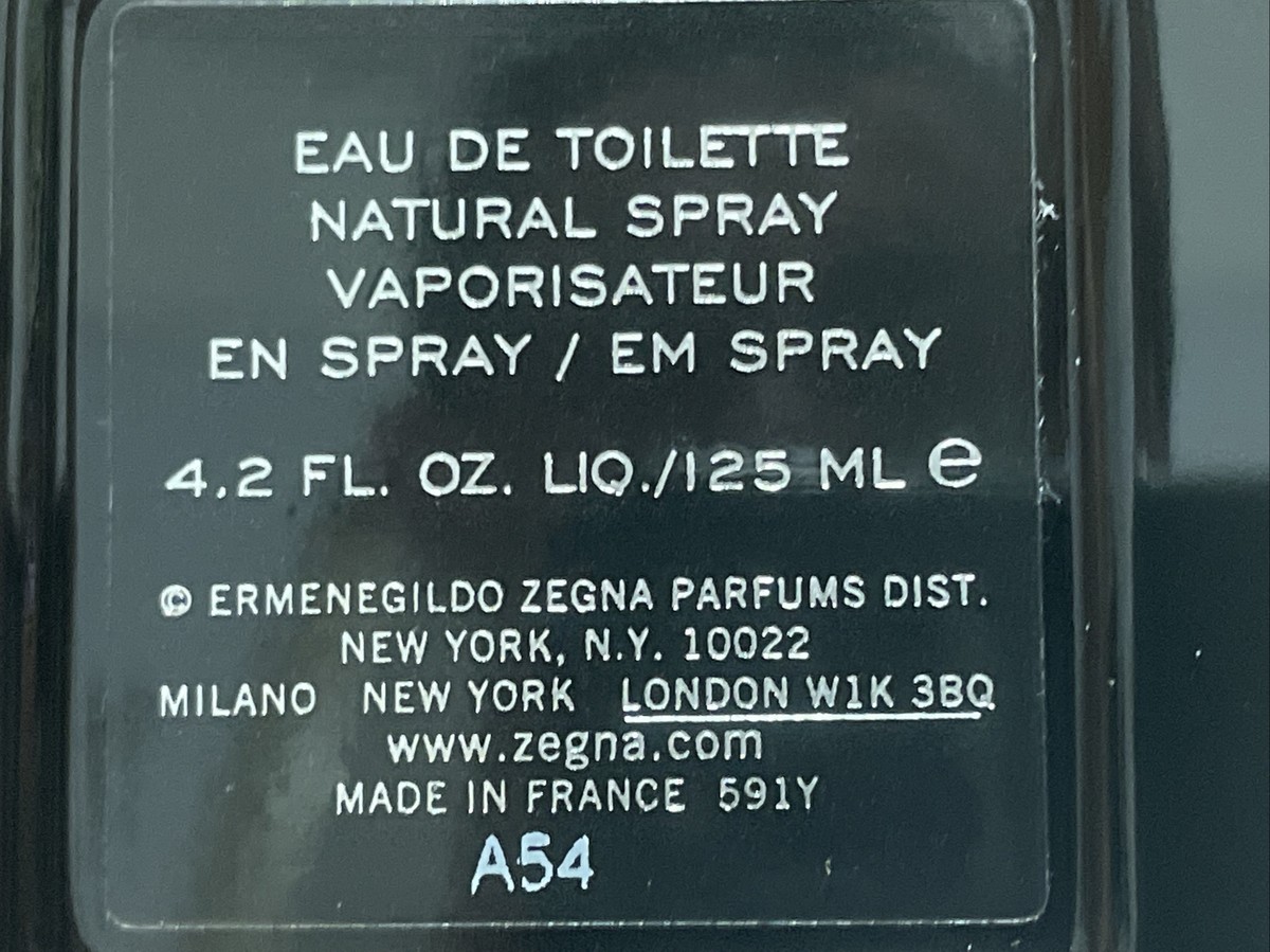 ERMENEGILDO ZEGNA PERUVIAN AMBRETTE 4.2 oz 125 ml Mens EAU DE