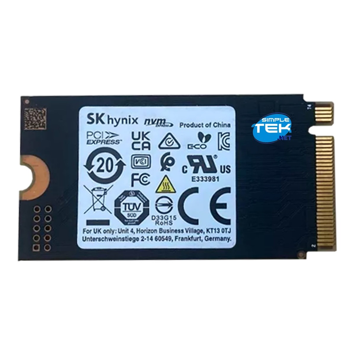 SK Hynix BC711 SSD M.2 2242 128GB PCIe NVMe 5SS0V26436 SSS0L24811