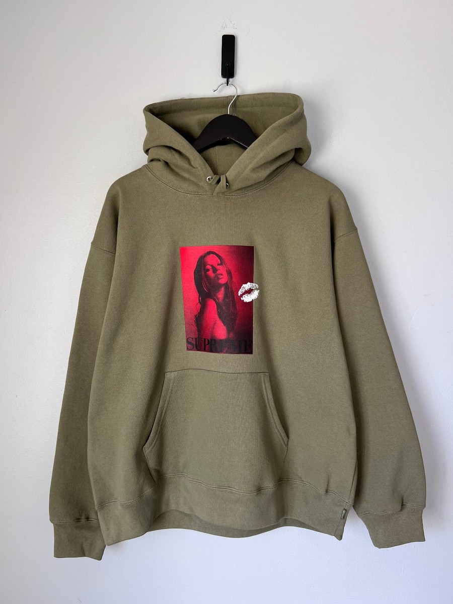 Supreme Kate Moss Hoodie - Size Large - Light Olive - Made in