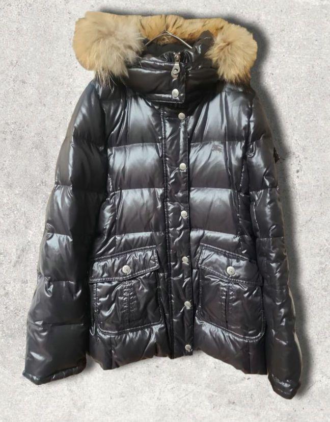 BURBERRY BLUE LABEL Down Jacket Black Glossy Size M used 2505SM | eBay