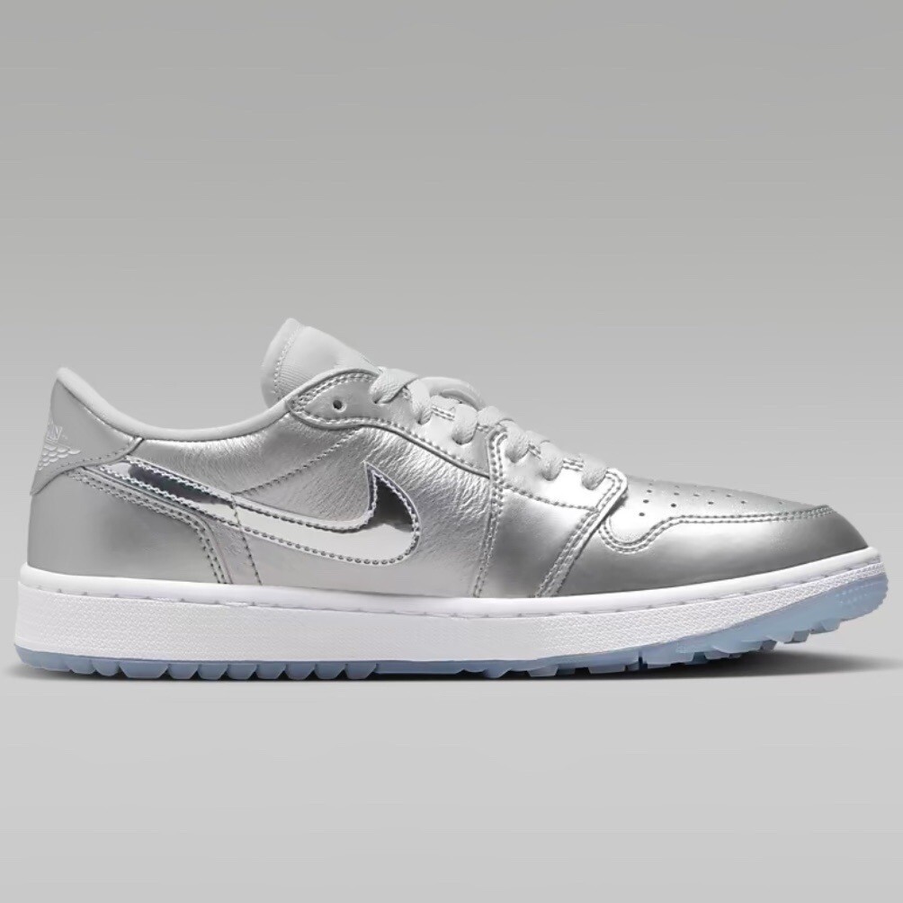 Brand New Nike Air Jordan 1 Low G Golf Metallic Silver Size 9.5