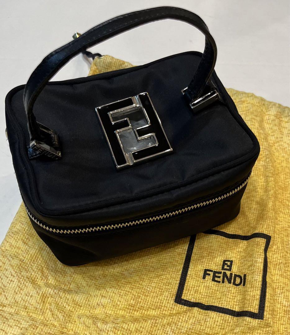 Authentic Fendi Vanity Accessory Pouch Mini Bag Handbag Zucca | eBay