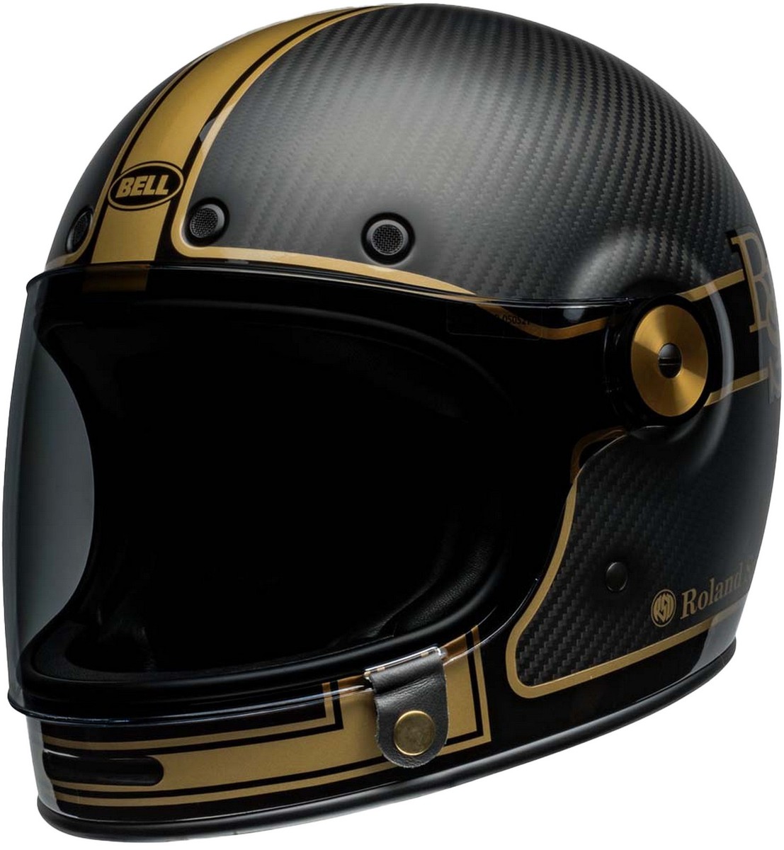 Bell Bullitt Carbon RSD Player Motorcycle Helmet Black/Gold | eBay