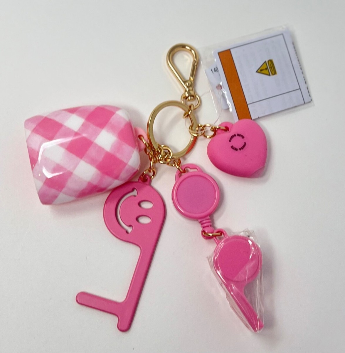 BATH & BODY WORKS PINK TOOL KEYCHAIN POCKETBAC HOLDER HAND